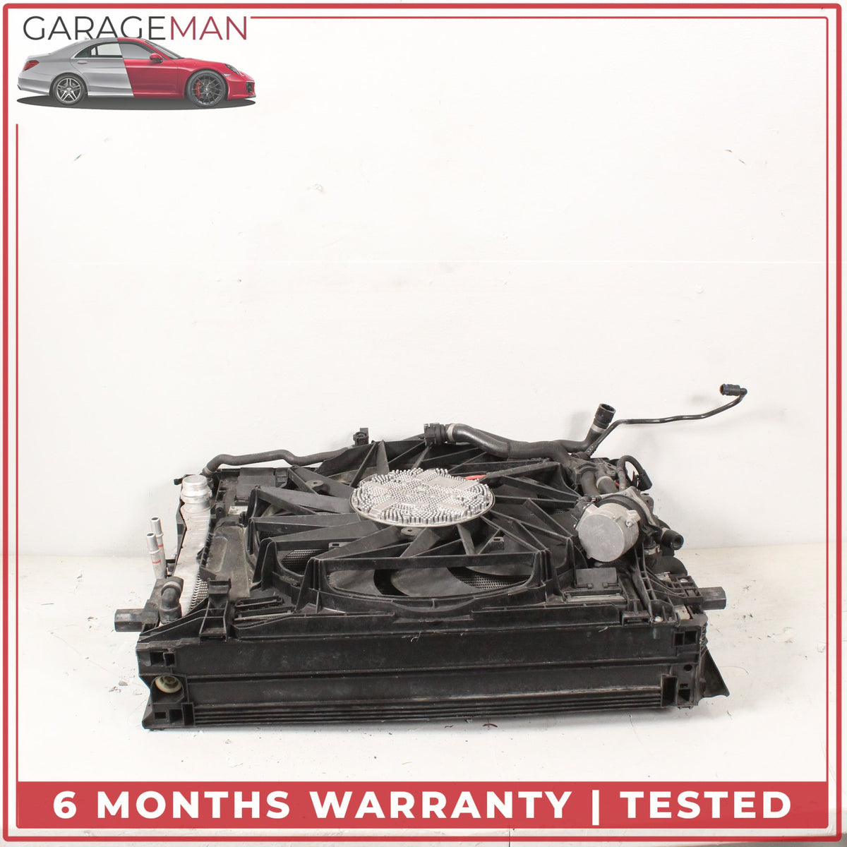 2012-2019 BMW 650i F13 Engine Radiator Cooling Fan Motor Assembly OEM