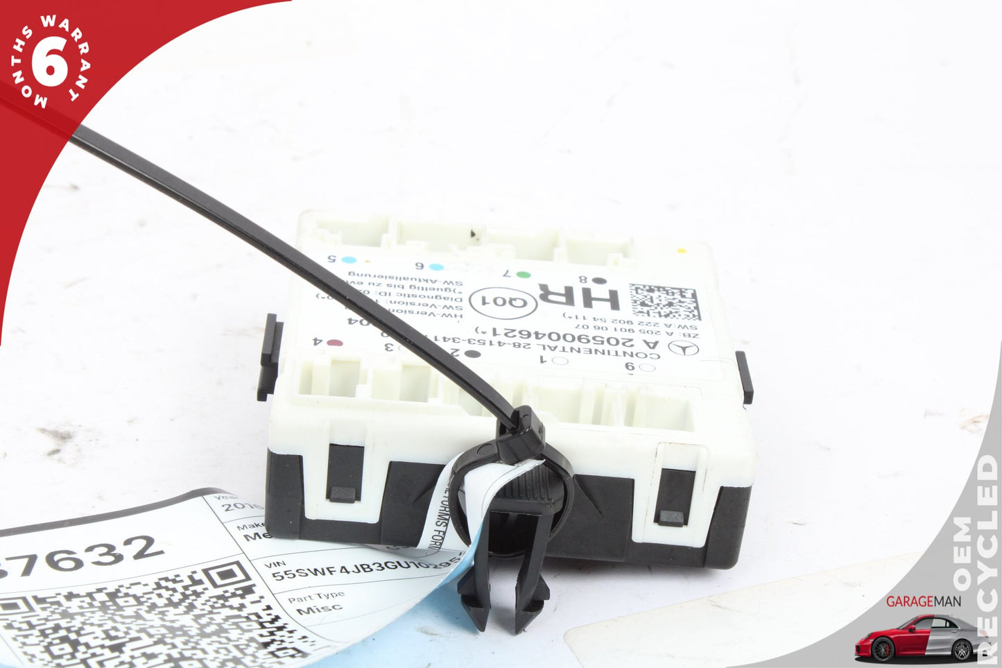 15-20 Mercedes-Benz C300 W205 Rear Right Door Control Module 2059004621 Genuine