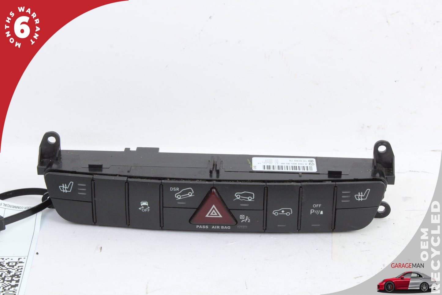 2006-2012 Mercedes X164 GL450 Hazard Switch Control Panel 1649053500 OEM