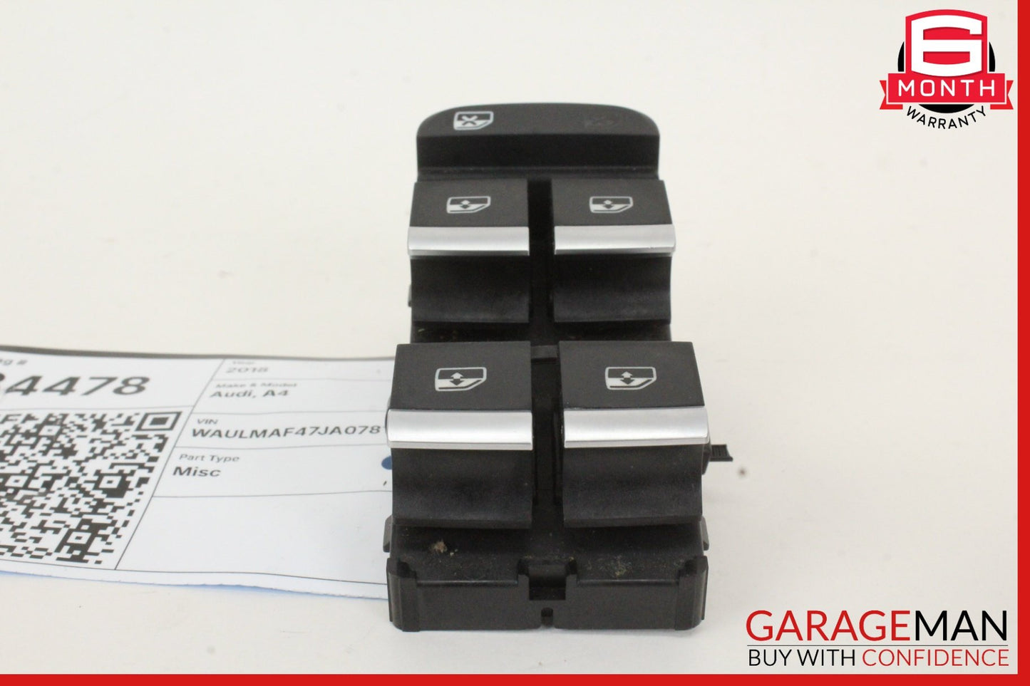 2017-2024 Audi A4 Front Left Master Window Control Switch 8W0959851E OEM