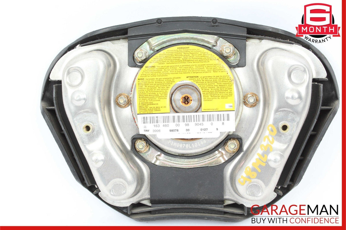 98-01 Mercedes W163 ML320 ML430 Steering Wheel Airbag Air Bag Black