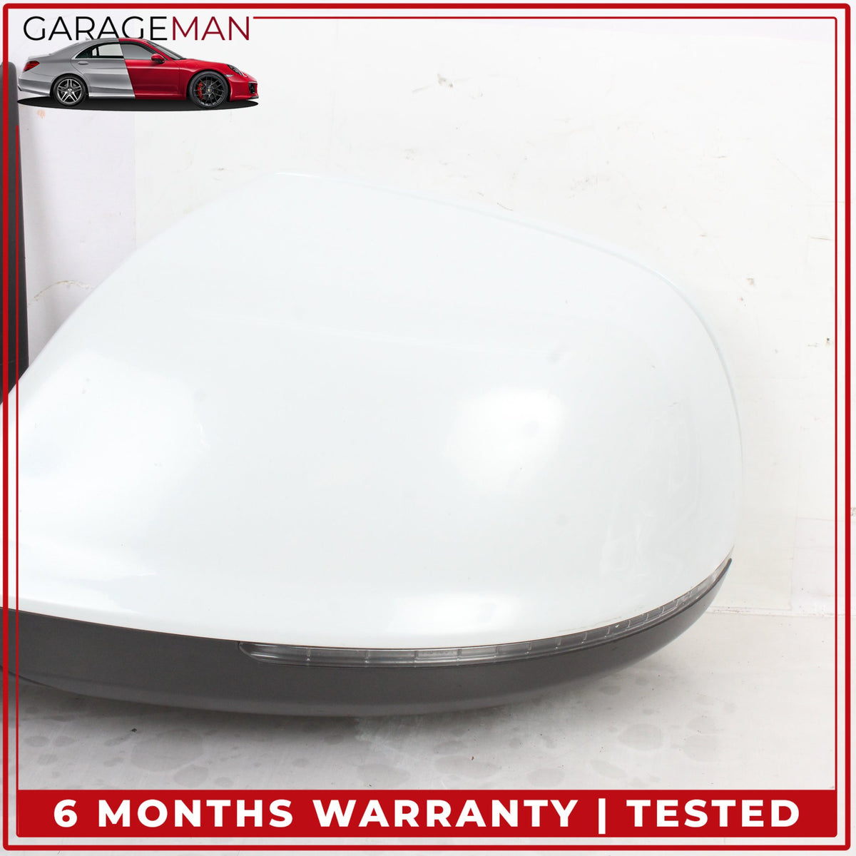 2010-2015 Audi Q7 Left Side Door Heated Rear View Mirror w/ Blind Spot White OEM