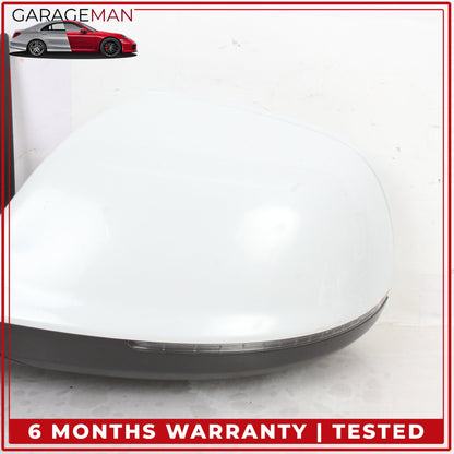 2010-2015 Audi Q7 Left Side Door Heated Rear View Mirror w/ Blind Spot White OEM