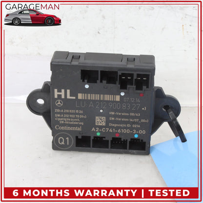 2008-2018 Mercedes W212 E400 Rear Left Side Door Control Module 2129008327 OEM