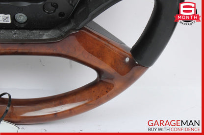 2010-2014 Mercedes-Benz S550 W221 Steering Wheel Wood Trim Black 2219063800 OEM
