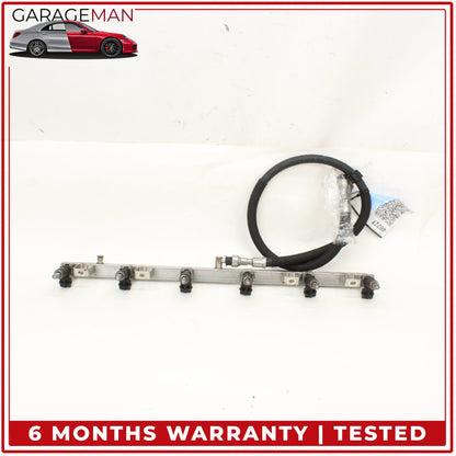 2011-2013 BMW 528i F10 N52 3.0L Fuel Rail w/ Injectors Set 7542541