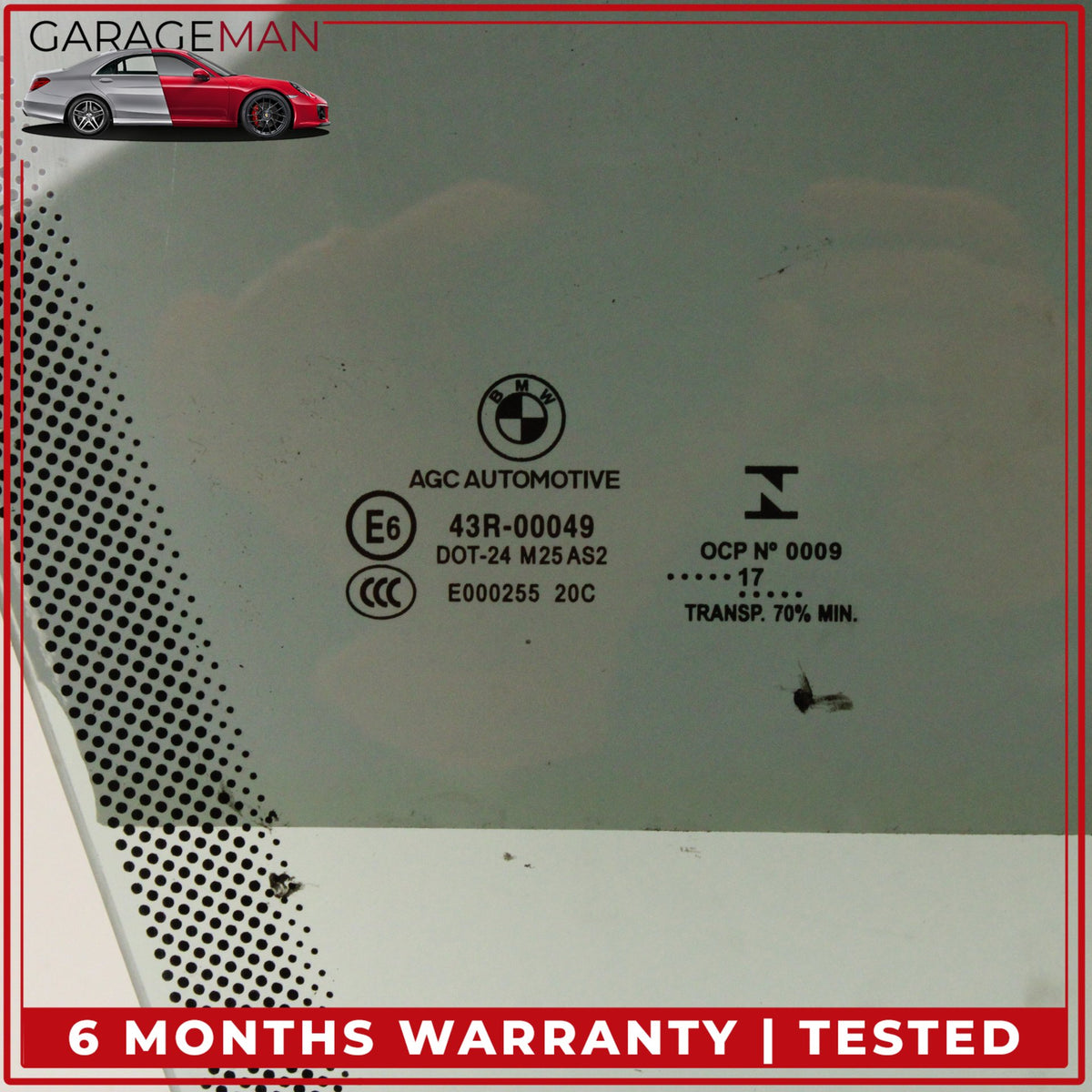 2015-2020 BMW 430i F36 AWD Front Right Door Window Glass 7309734 OEM