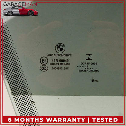 2015-2020 BMW 430i F36 AWD Front Right Door Window Glass 7309734 OEM