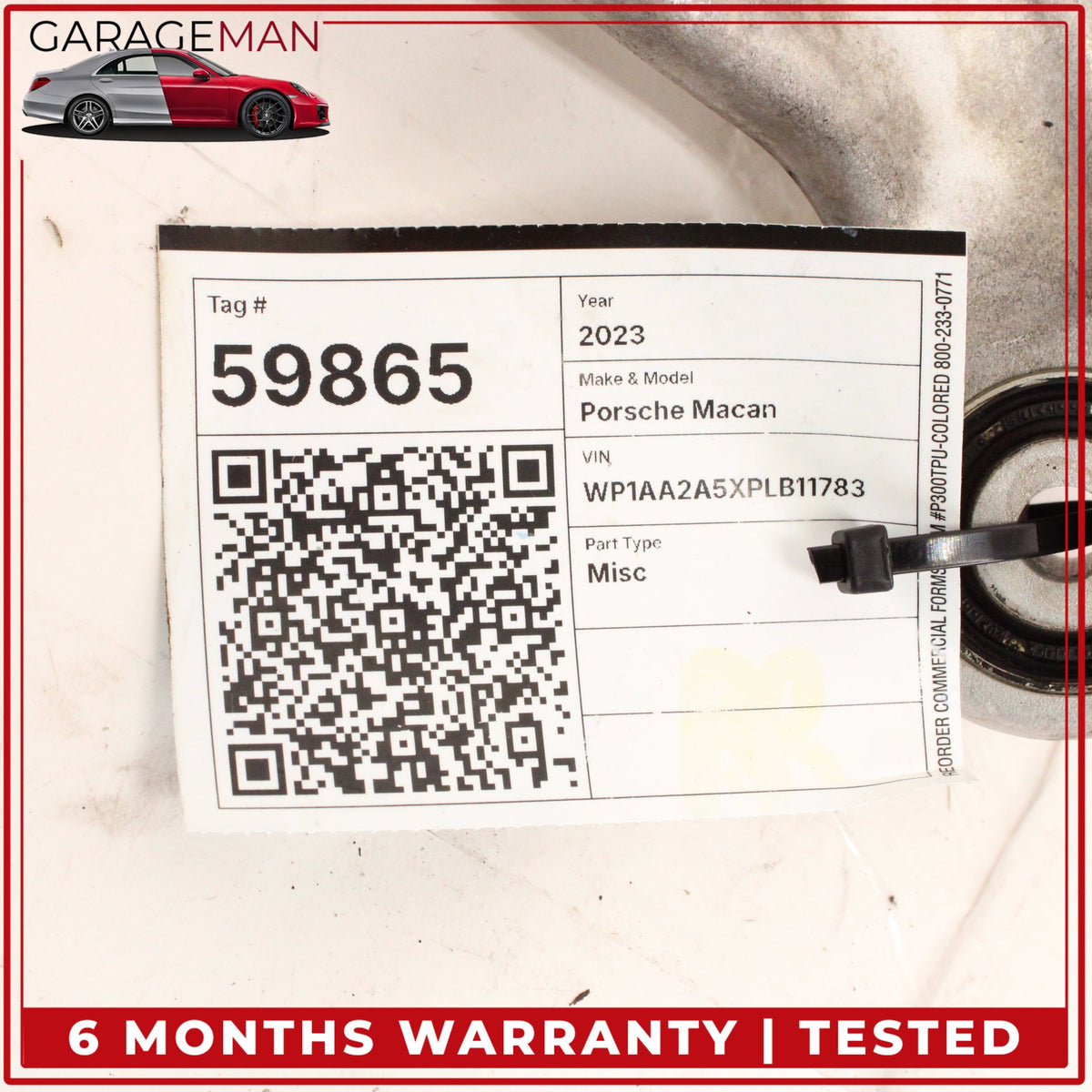 2015-2024 Porsche Macan 95B Rear Right Side Upper Control Arm 8K0505324H OEM