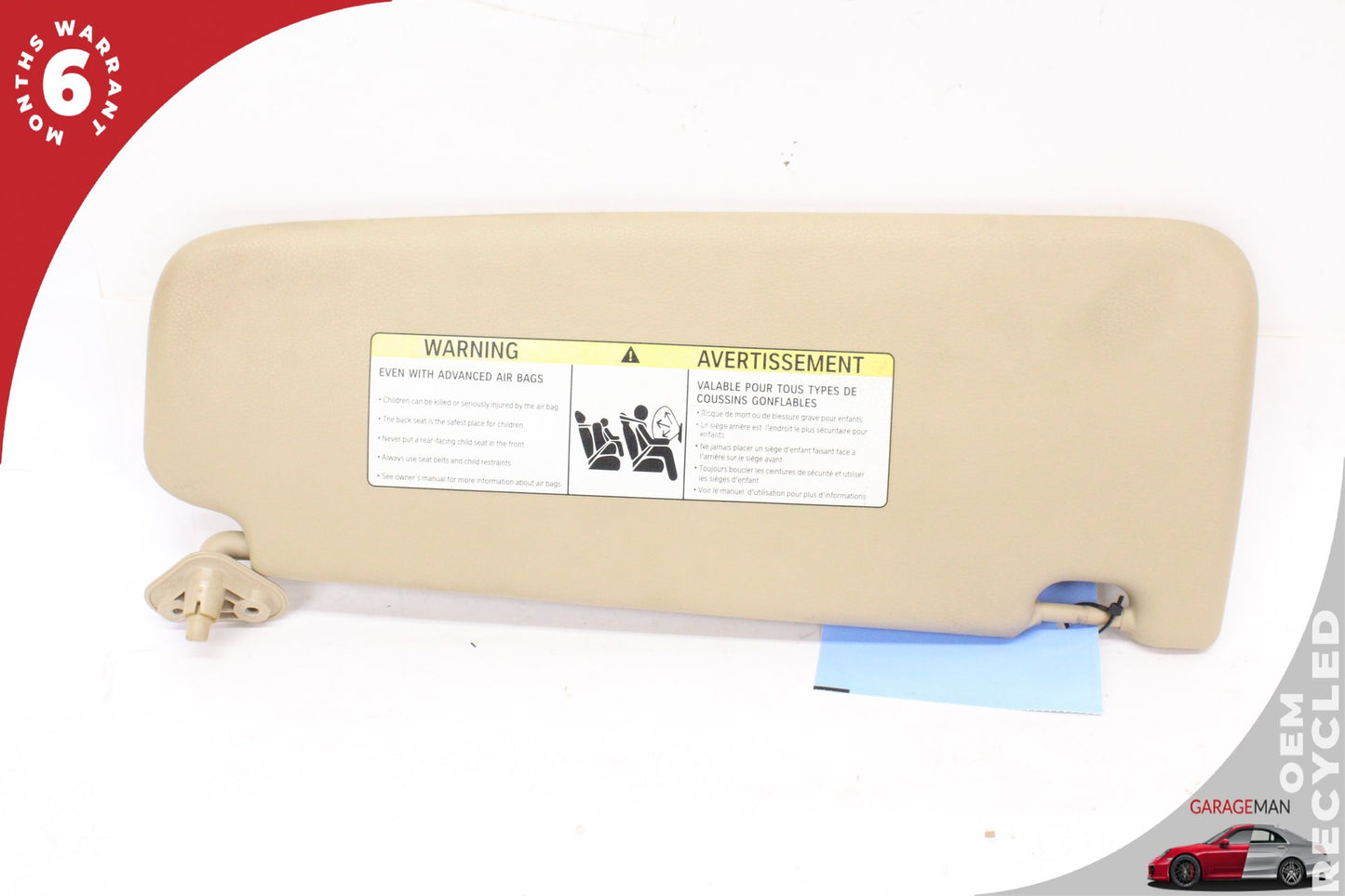 2013-2015 BMW X1 E84 SUV Front Left Driver Side Sun Visor Beige w/ Mirror OEM