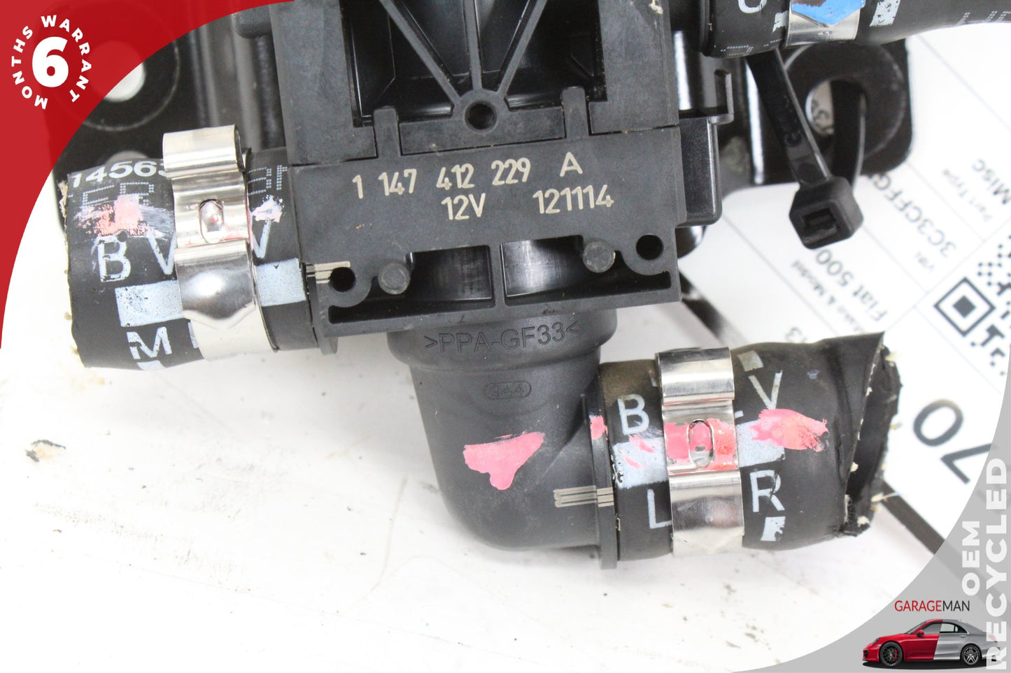 2012-2015 Fiat 500e 3-Way Coolant Water Pump Valve 52014555AB OEM