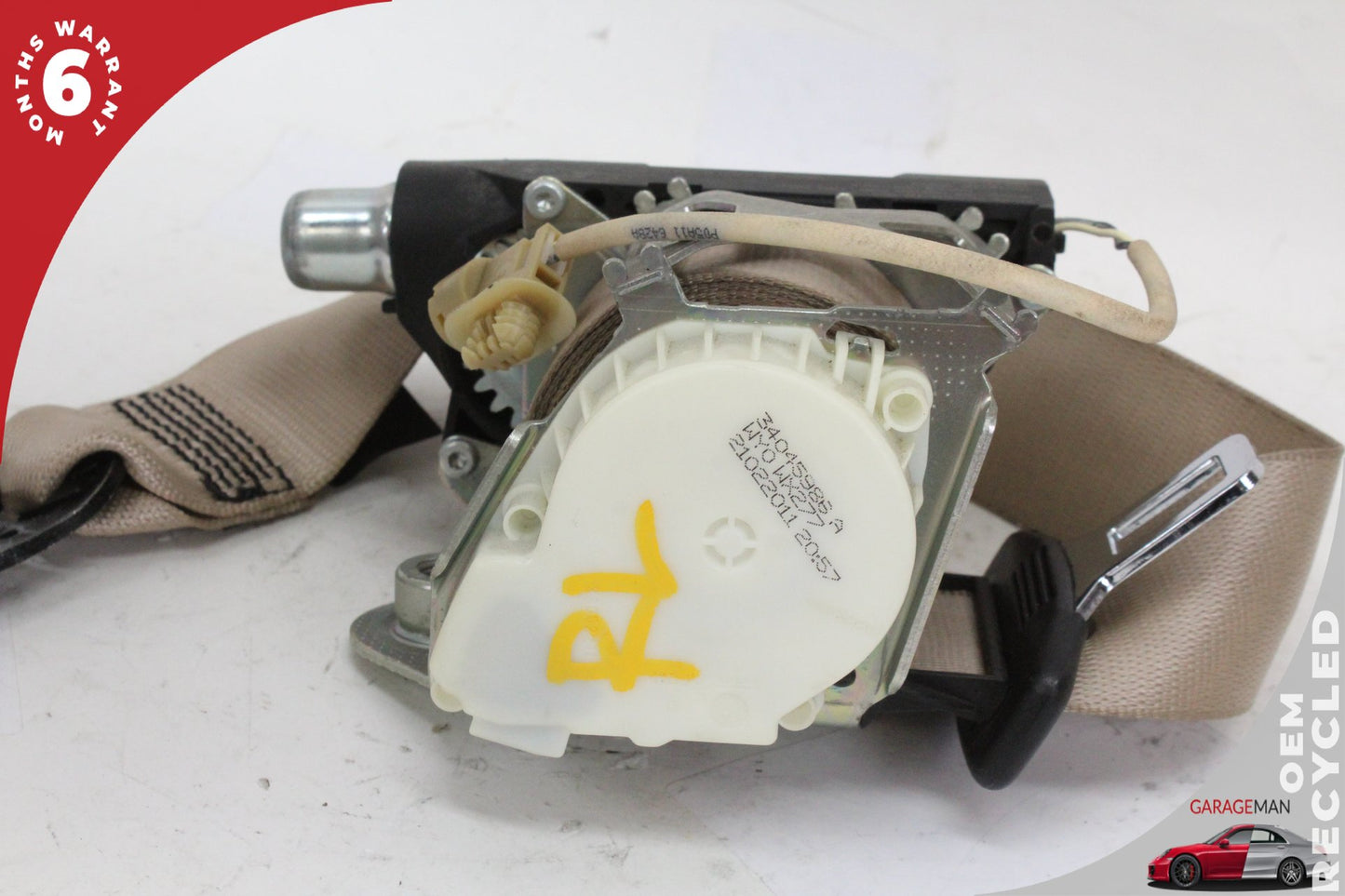 10-16 Porsche Panamera Sedan Left Rear Seat Belt 97080303501 Genuine