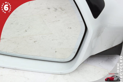 2012-2018 Audi A6 S6 Front Left Door Rear View Mirror w/ Blind Spot White OEM