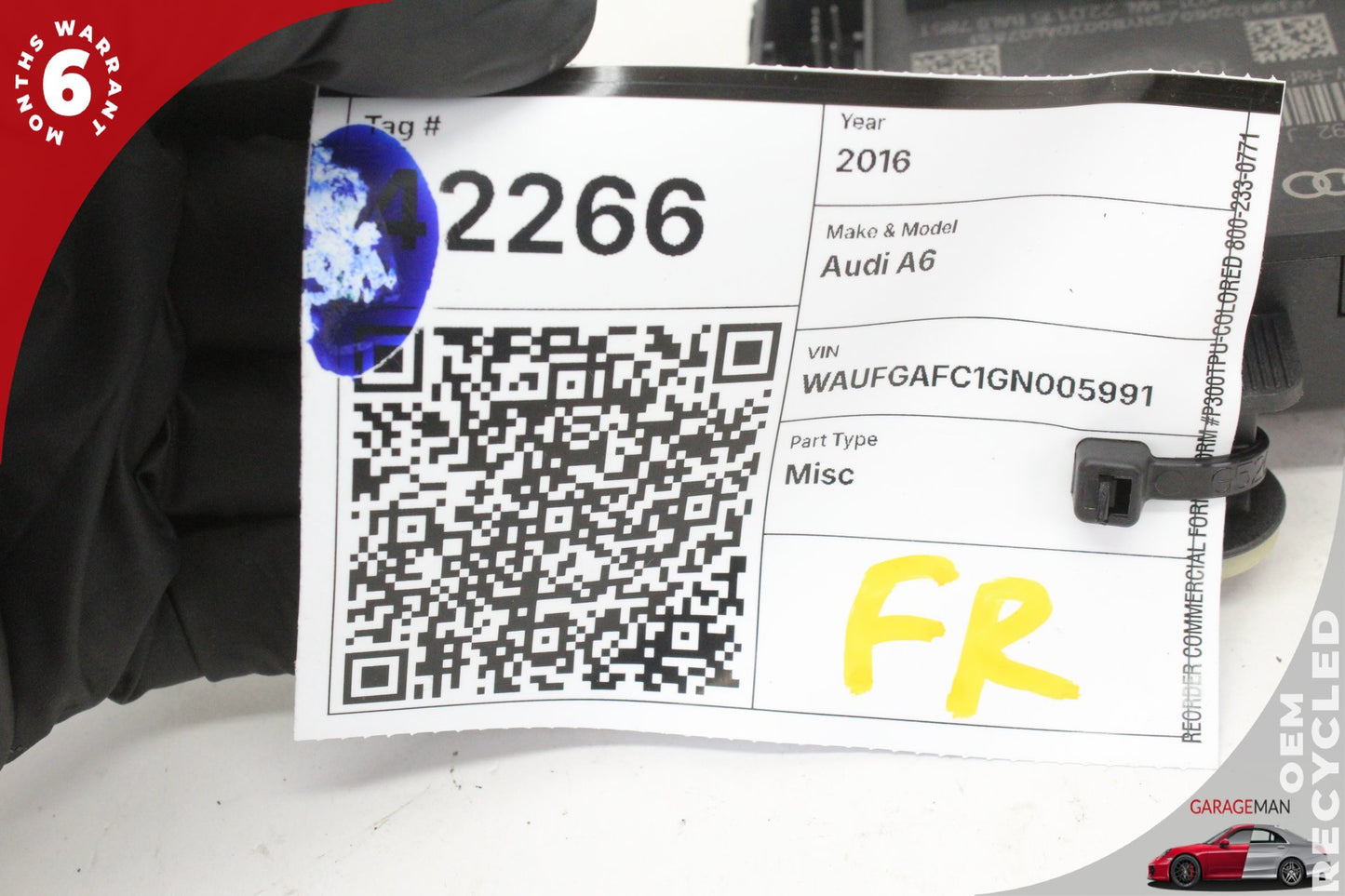12-18 Audi A6 C7 Sedan Right Front Door Control Module 4G8959792G OEM