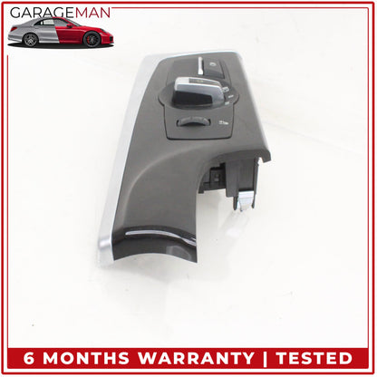 2011-2016 BMW 550i 528i Front Left Side Headlight Control Switch w/ Trim OEM