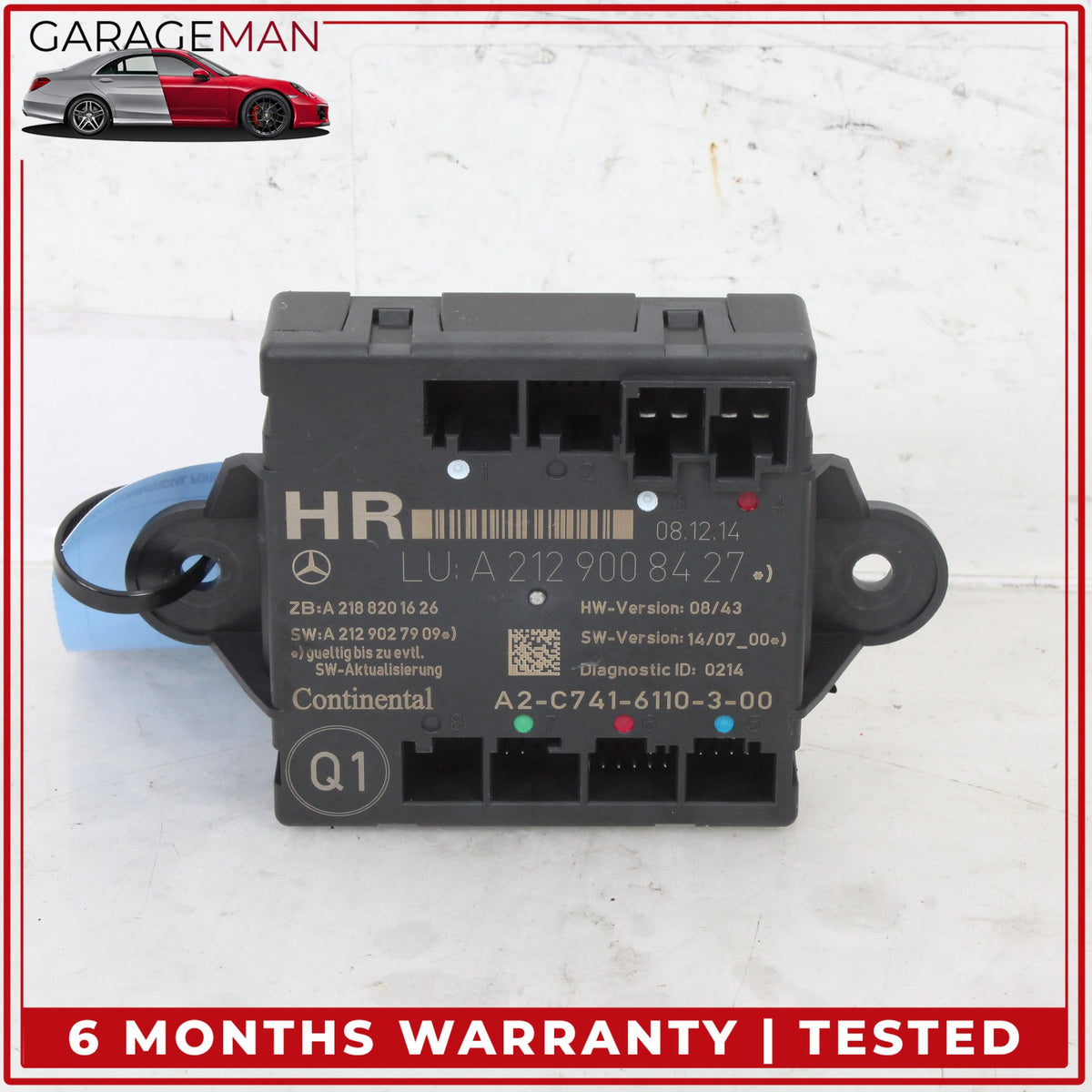 2008-2018 Mercedes W212 E400 Rear Right Side Door Control Module 2129008427 OEM