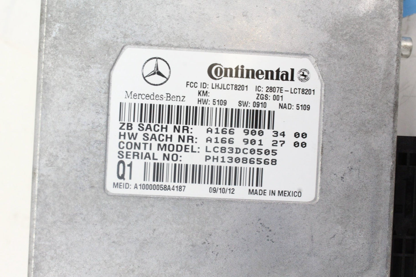 2007-2014 Mercedes-Benz S550 W221 Voice Control Module 1669003400 Genuine