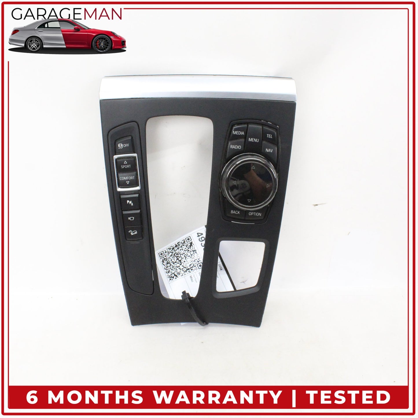 2014-2019 BMW X5 X6 iDrive Media Navigation Ceramic Knob w/ Switches & Trim OEM