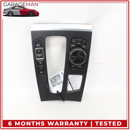2014-2019 BMW X5 X6 iDrive Media Navigation Ceramic Knob w/ Switches & Trim OEM