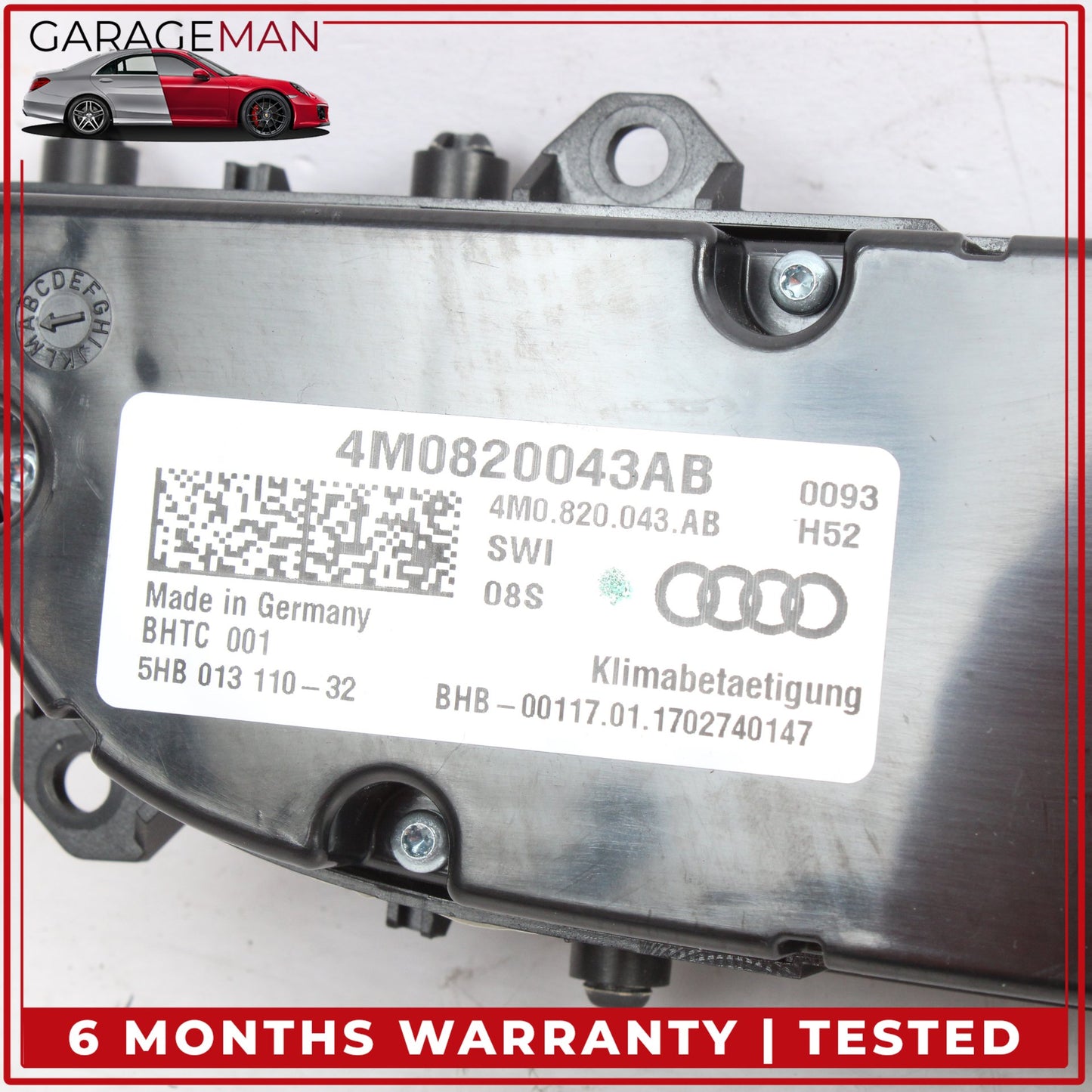 2017-2019 Audi Q7 Front AC A/C Temperature Climate Control Panel 4M0820043AB OEM