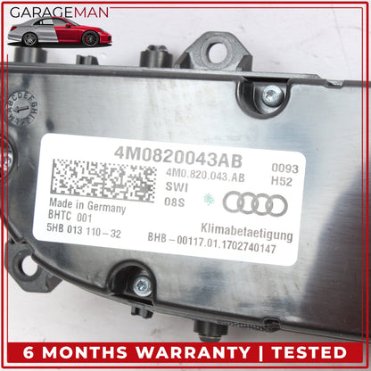 2017-2019 Audi Q7 Front AC A/C Temperature Climate Control Panel 4M0820043AB OEM