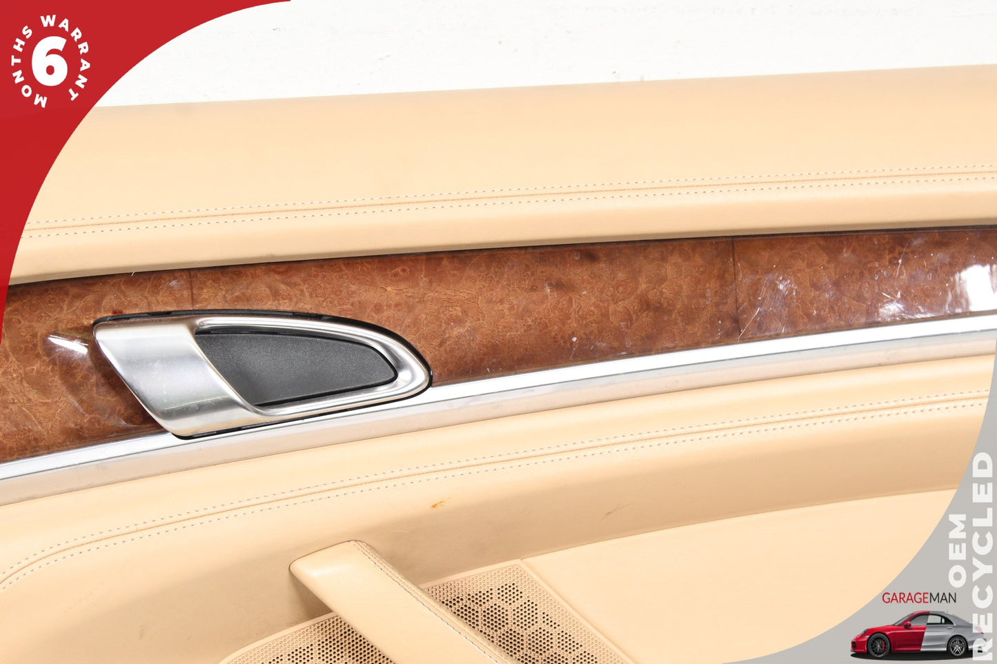 2010-2016 Porsche Panamera 970 Front Right Side Door Trim Panel Beige OEM