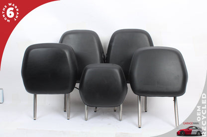 2011-2018 Porsche Cayenne 958 Front &amp; Rear Headrest Head Rest Set of 5 Black OEM