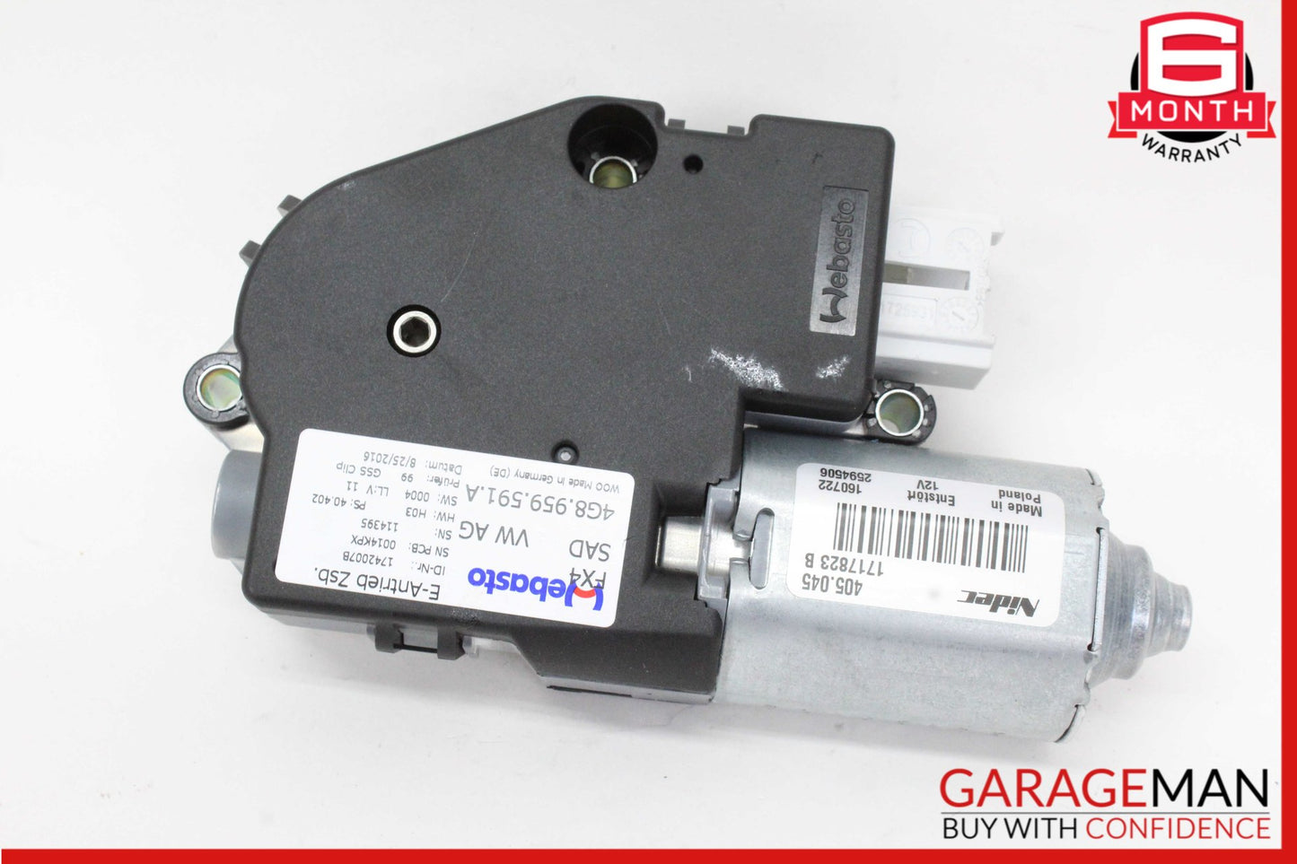2012-2018 Audi A6 A7 Panoramic Sunroof Sun Roof Motor 4G8959591A OEM