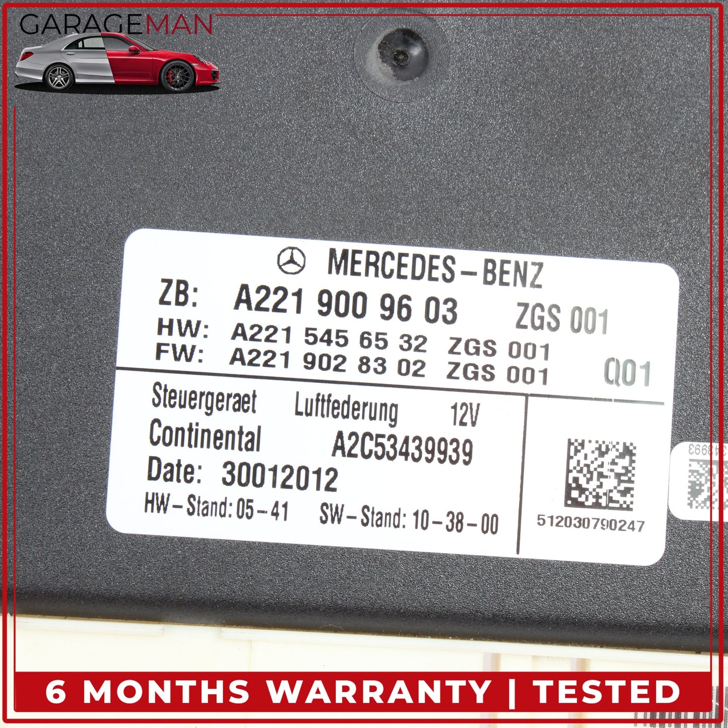 2007-2014 Mercedes W216 CL550 S550 Airmatic Air Suspension Control Module OEM