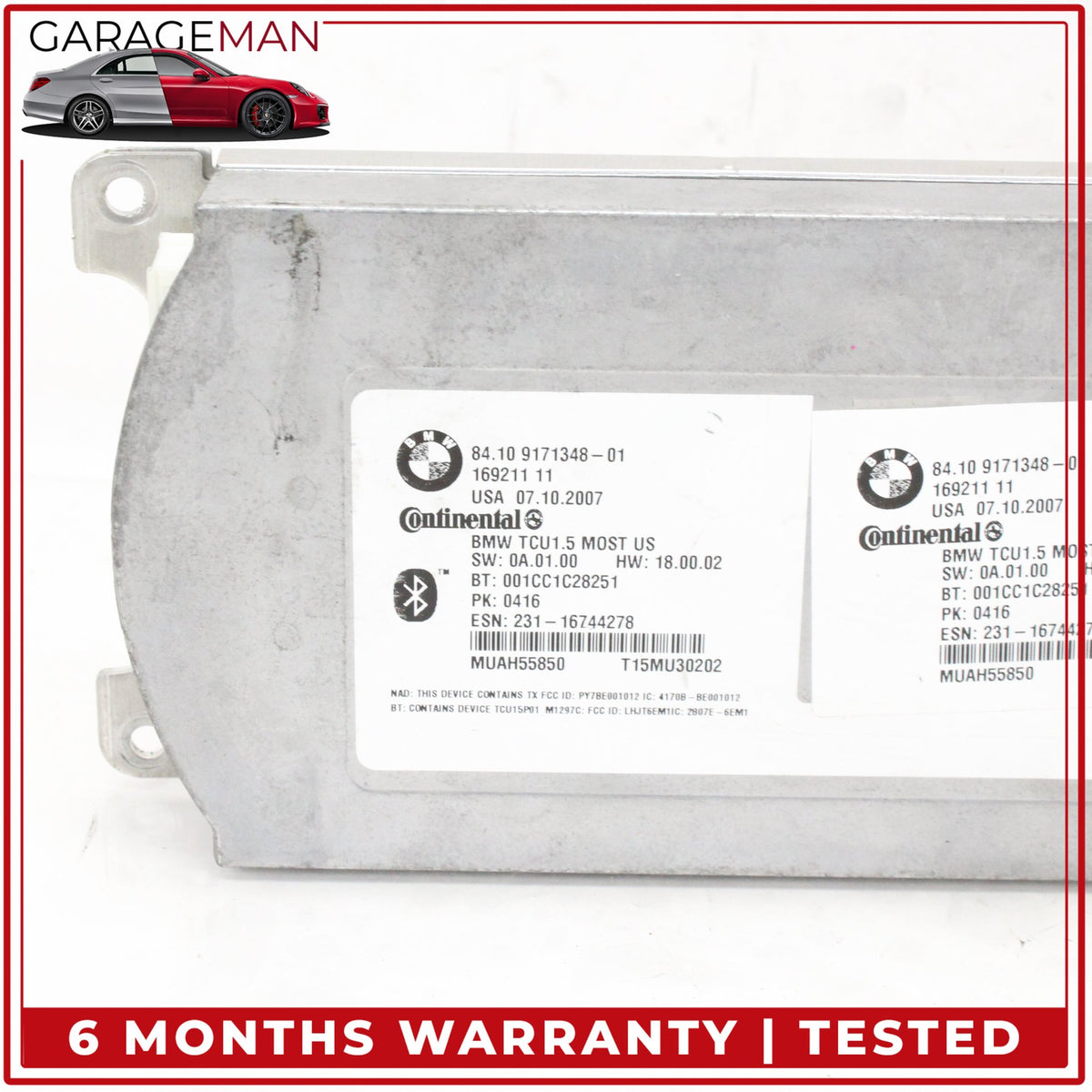 2007-2010 BMW X5 X6 E70 E71 Telematics Bluetooth Control Module Unit 9171348 OEM