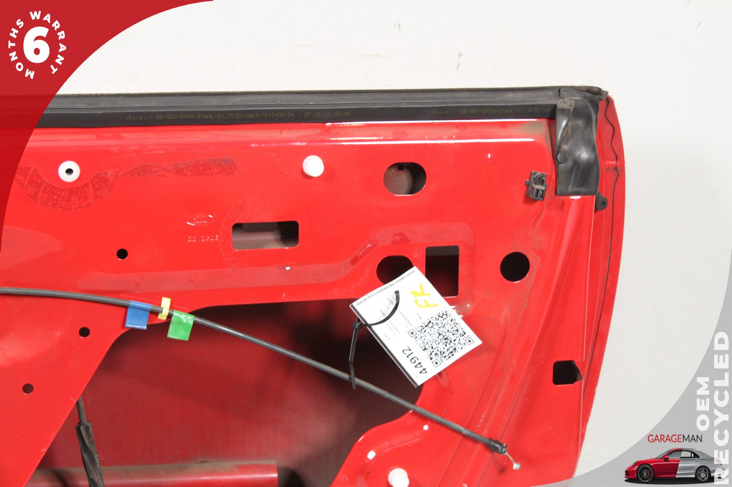 2002-2005 Ford Thunderbird Front Right Side Door Shell Red 1W6Z7620124AA OEM