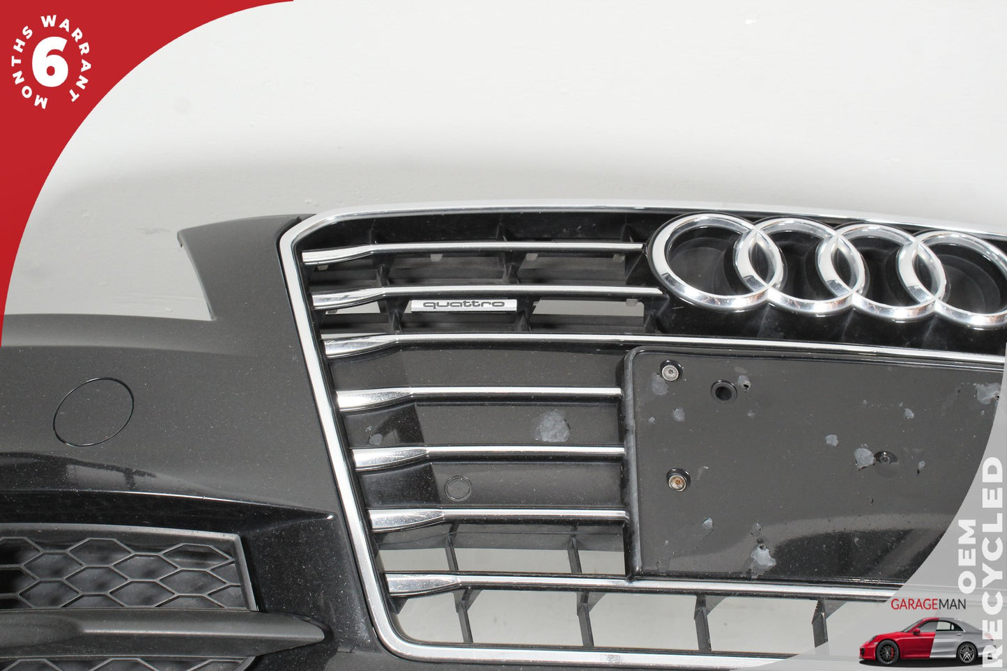 2012-2015 Audi A7 4G Sedan Front Bumper Cover 4G8807065AH Phantom Black Pearl OEM