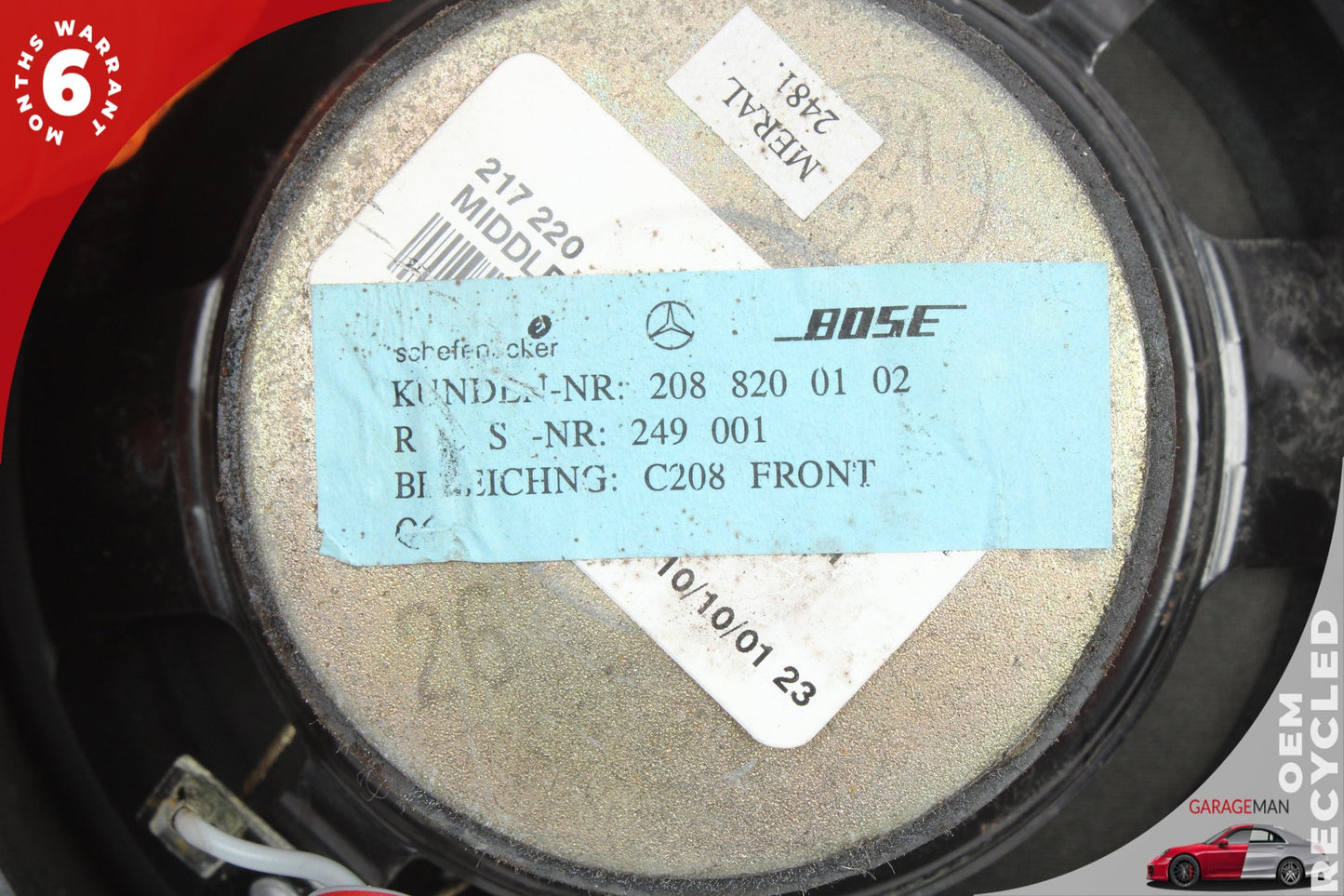 1998-2003 Mercedes-Benz CLK55 AMG W208 Front Left and Right Door Audio Speaker