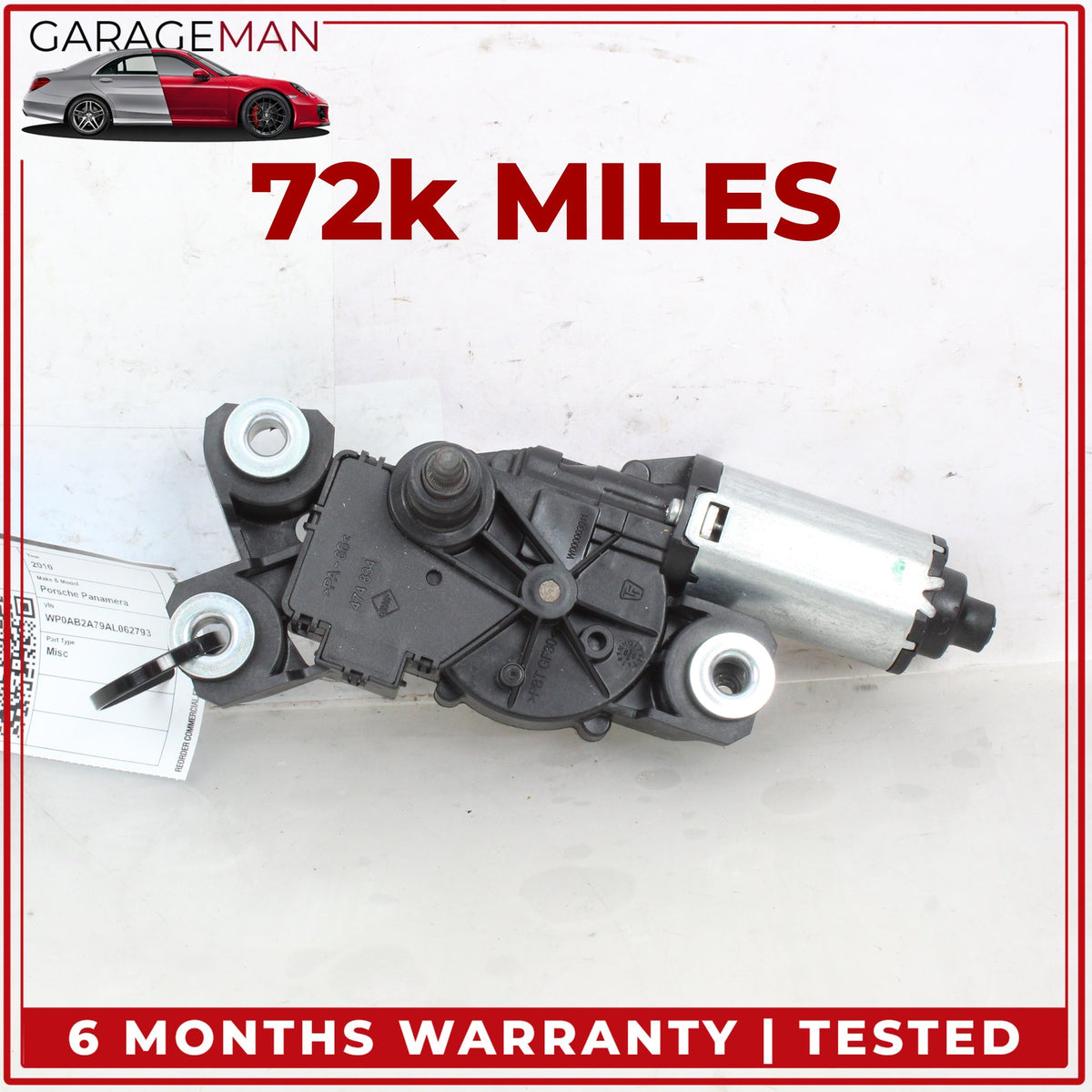 2010-2016 Porsche Panamera 970 Rear Windshield Glass Wiper Motor 97062808000 OEM