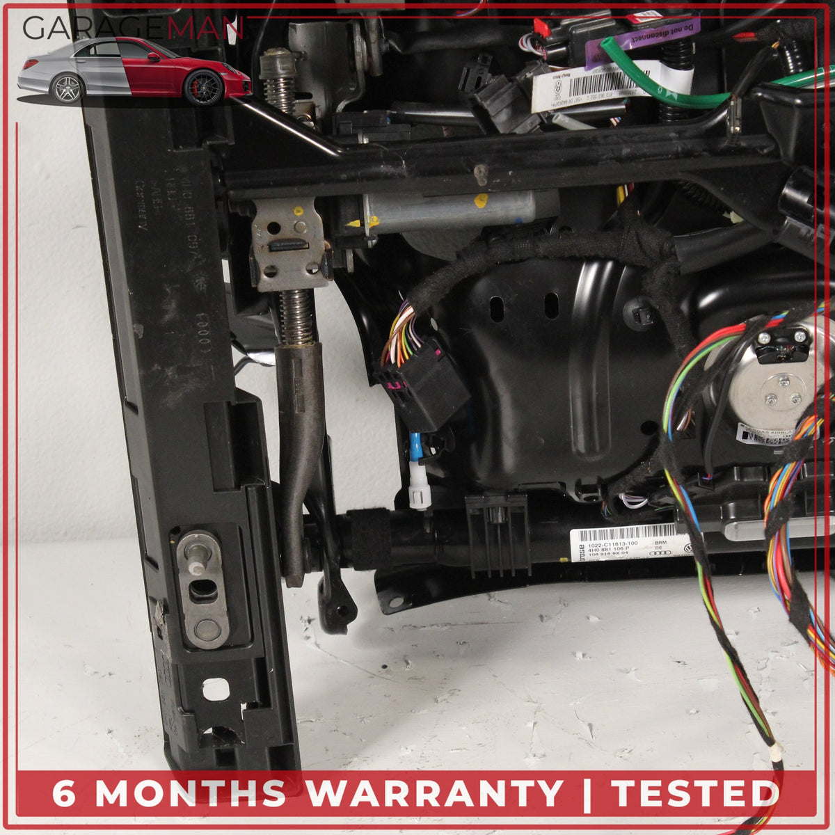 2011-2018 Audi A8 Front Right Side Lower Seat Track Frame Rail w/ Motors OEM