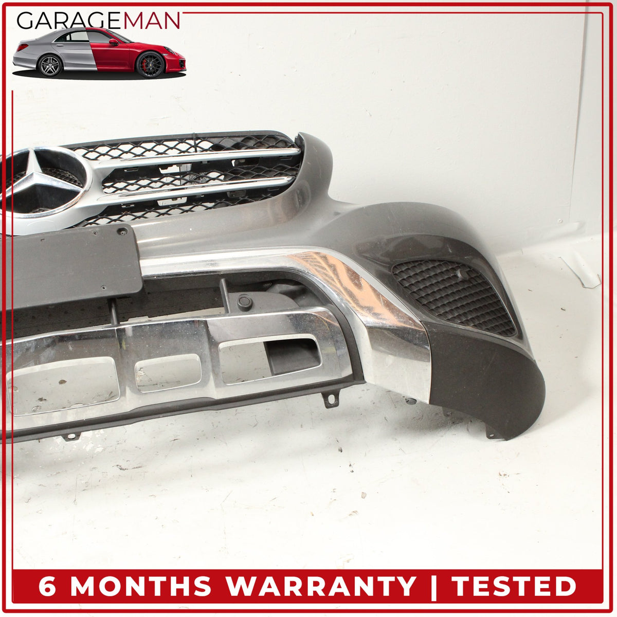 2016-2019 Mercedes X253 GLC300 Front Bumper Cover Assembly Gray Metallic OEM