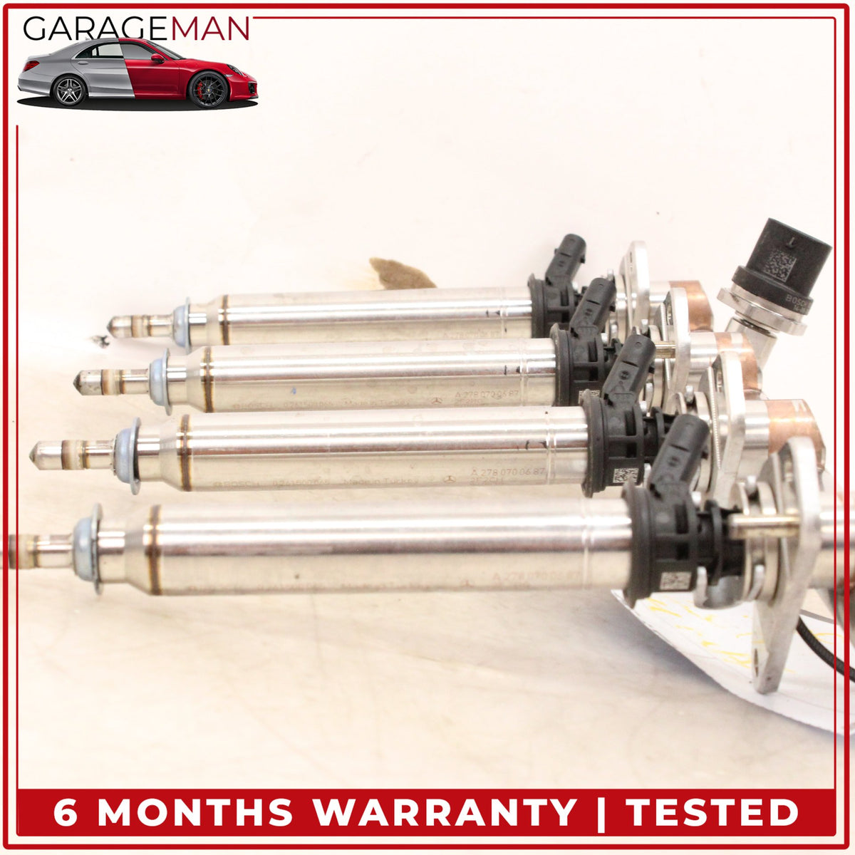 2015-2023 Mercedes W205 C63 AMG Right Side Fuel Rail Line w/ Injectors OEM