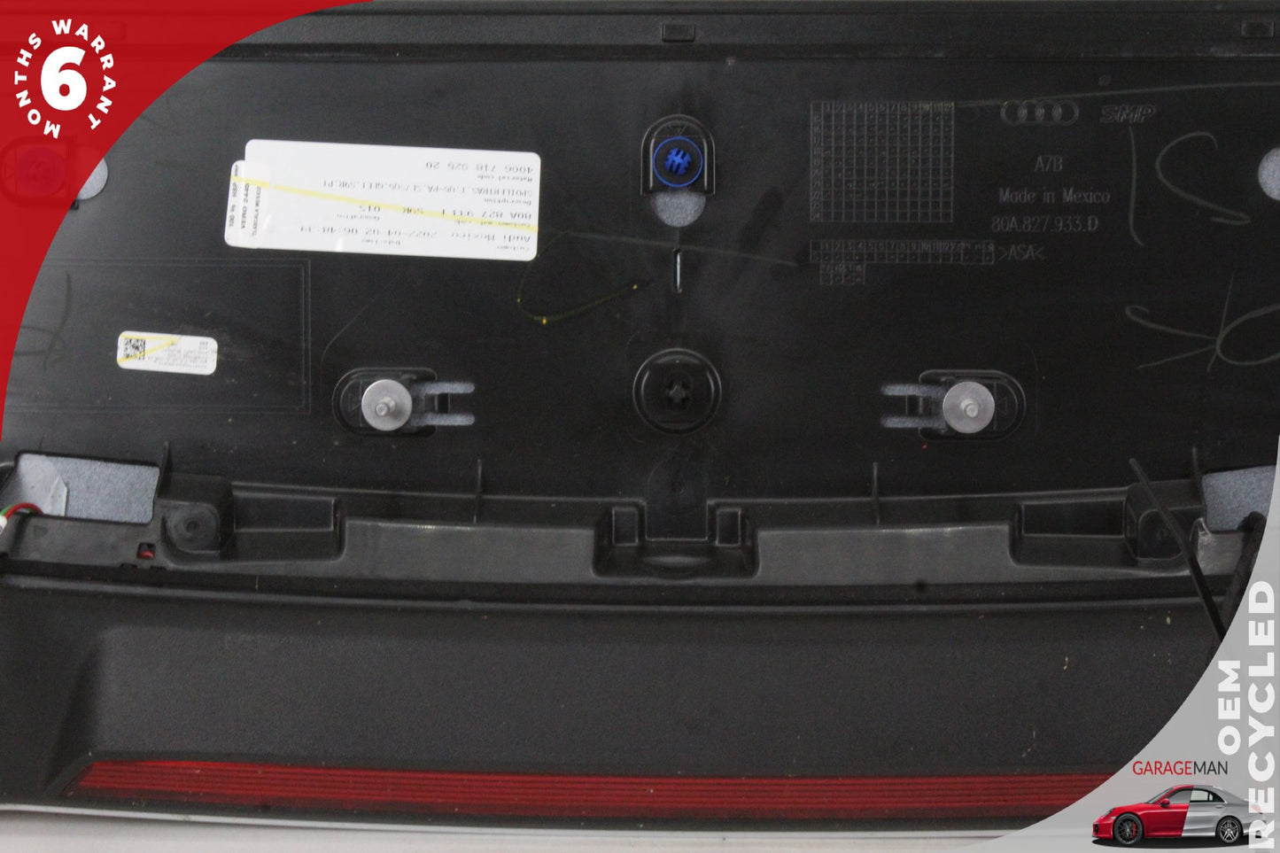 2018-2025 Audi Q5 SQ5 Rear Trunk Lid Spoiler Wing w/ 3rd Brake Light 80A827933F