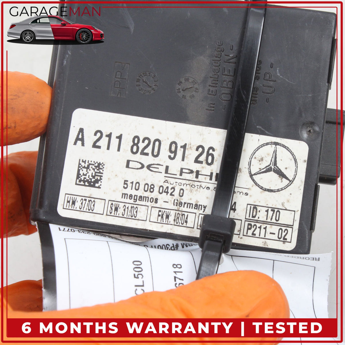 2003-2006 Mercedes W215 CL500 Anti Theft Alarm Control Module 2118209126 OEM