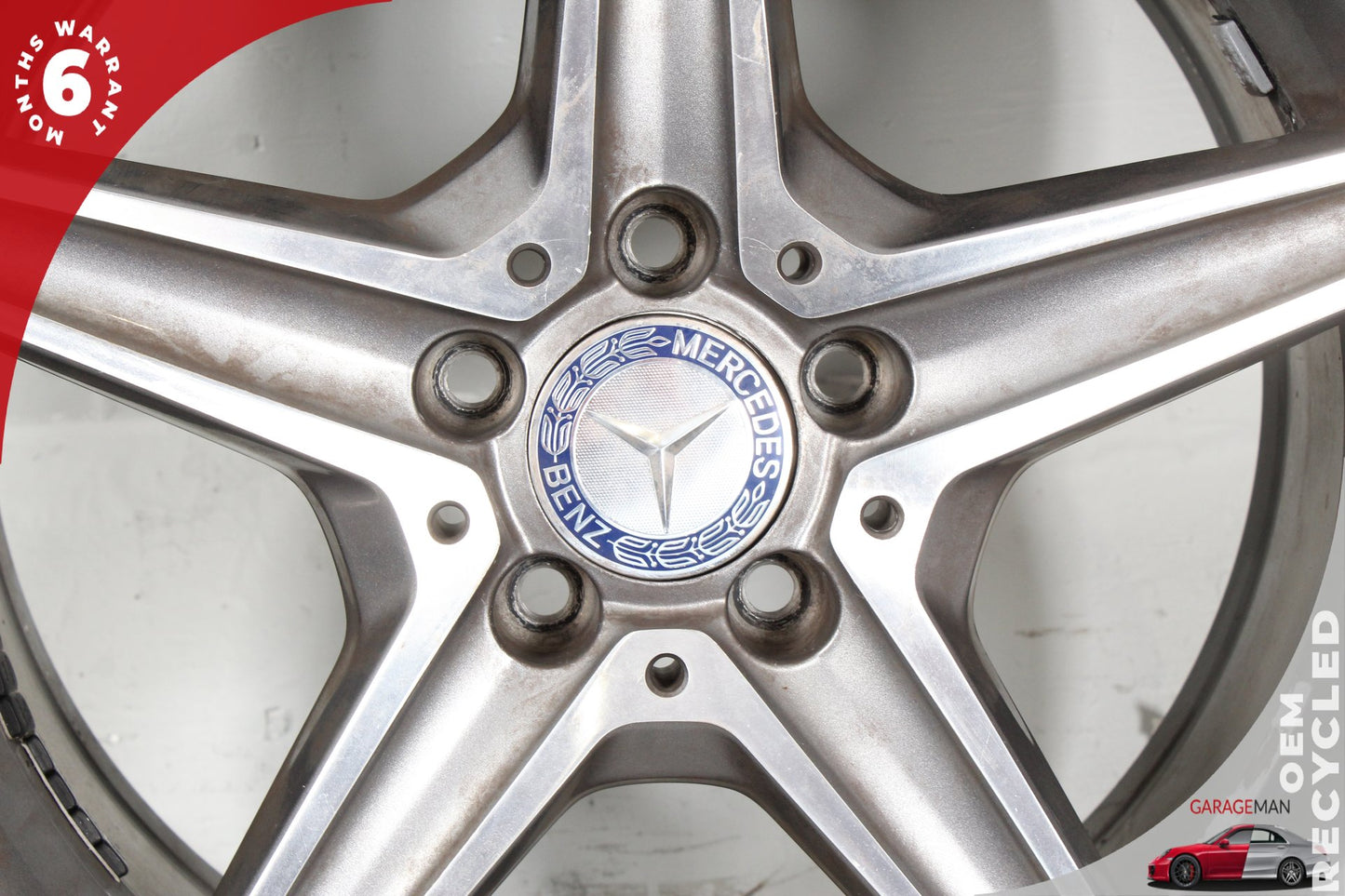 2015-2019 Mercedes W205 C300 5 Spoke Rear Side Wheel Rim 8.5JX18 H2 ET49 OEM