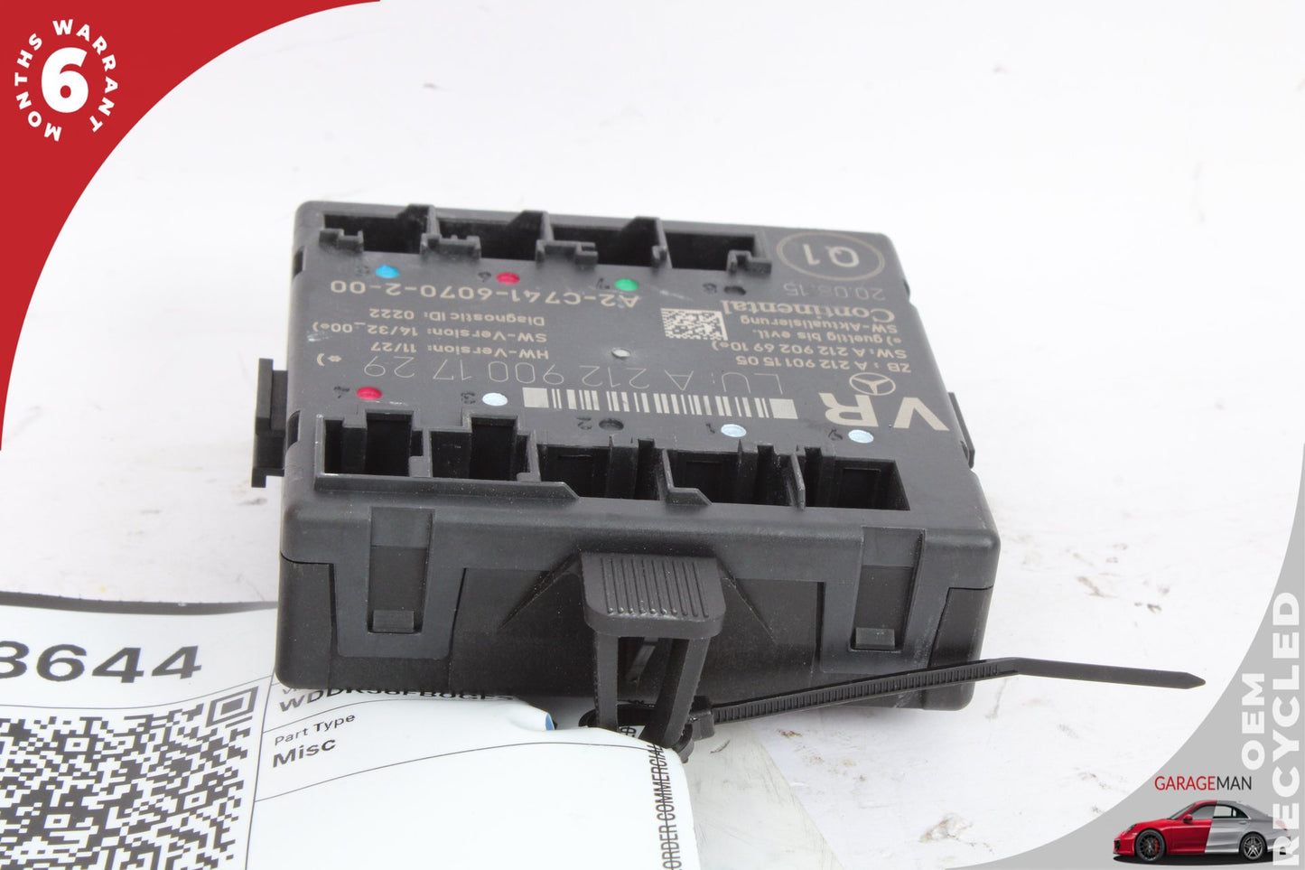 2008-2018 Mercedes W207 E400 Front Right Side Door Control Module 2129011505 OEM
