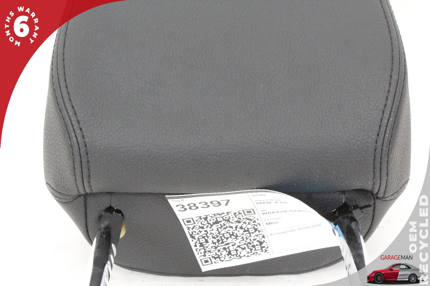 15-19 BMW 430i F36 Sedan Front Left or Right Side Headrest 52107362623