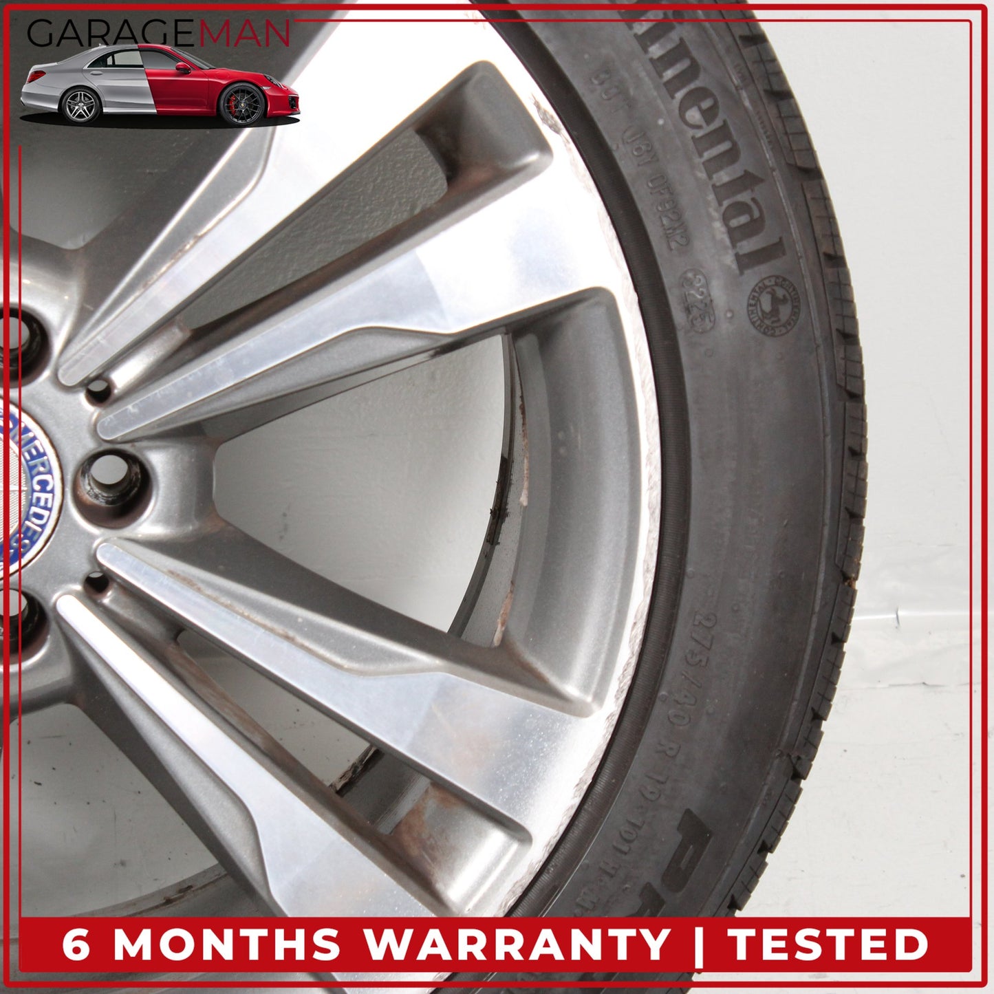 2014-2017 Mercedes W222 S550e S600 Rear Wheel Rim w/ Tire 9.5JX19H2 ET43.5 OEM