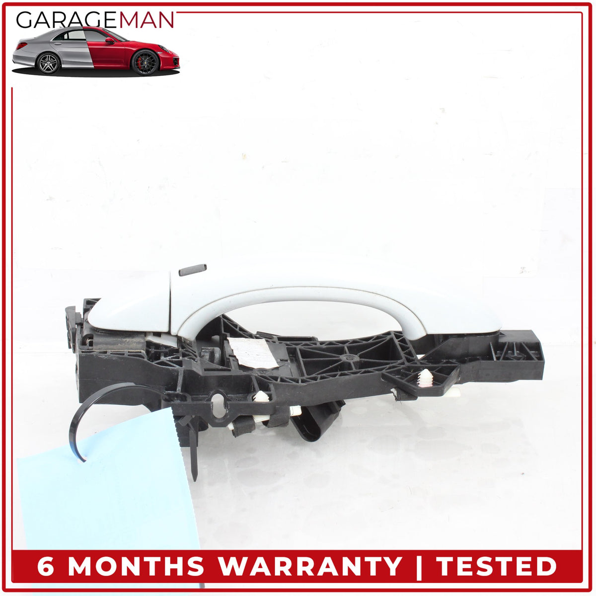 2007-2015 Audi Q7 Rear Right Side Exterior Door Handle White Metallic OEM