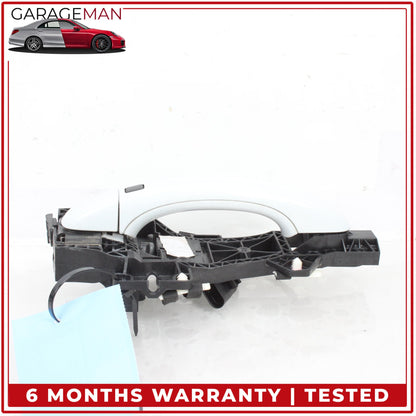 2007-2015 Audi Q7 Rear Right Side Exterior Door Handle White Metallic OEM