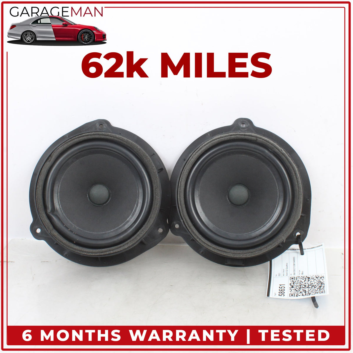 2019-2025 Audi Q3 Rear Left and Right Side Door Audio Soound Speaker Set OEM
