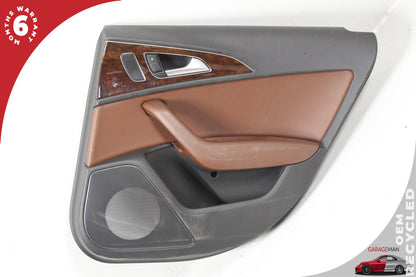 2012-2018 Audi A6 S6 Rear Right Side Interior Door Panel Brown 4G0867222 OEM