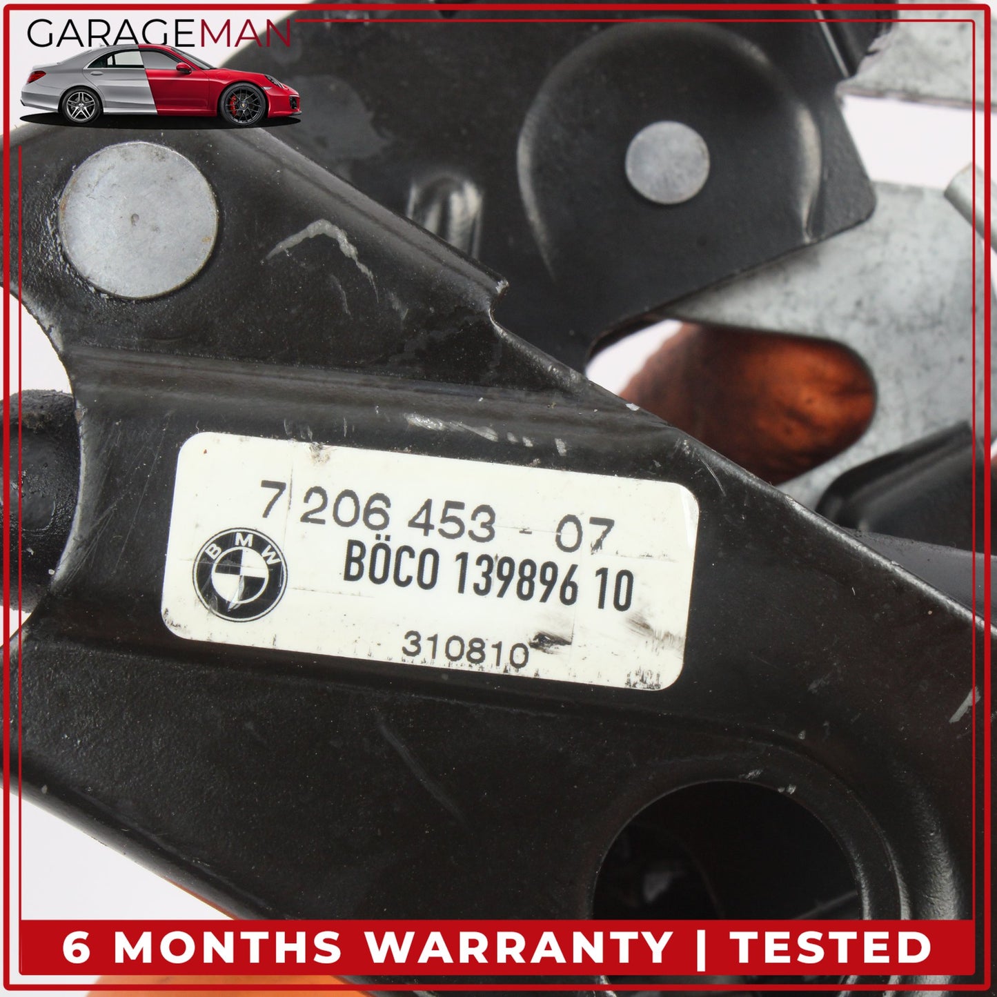 2011-2016 BMW 528i F10 Hood Bonnet Left Lock Latch Actuator w/ Bracket 7206453