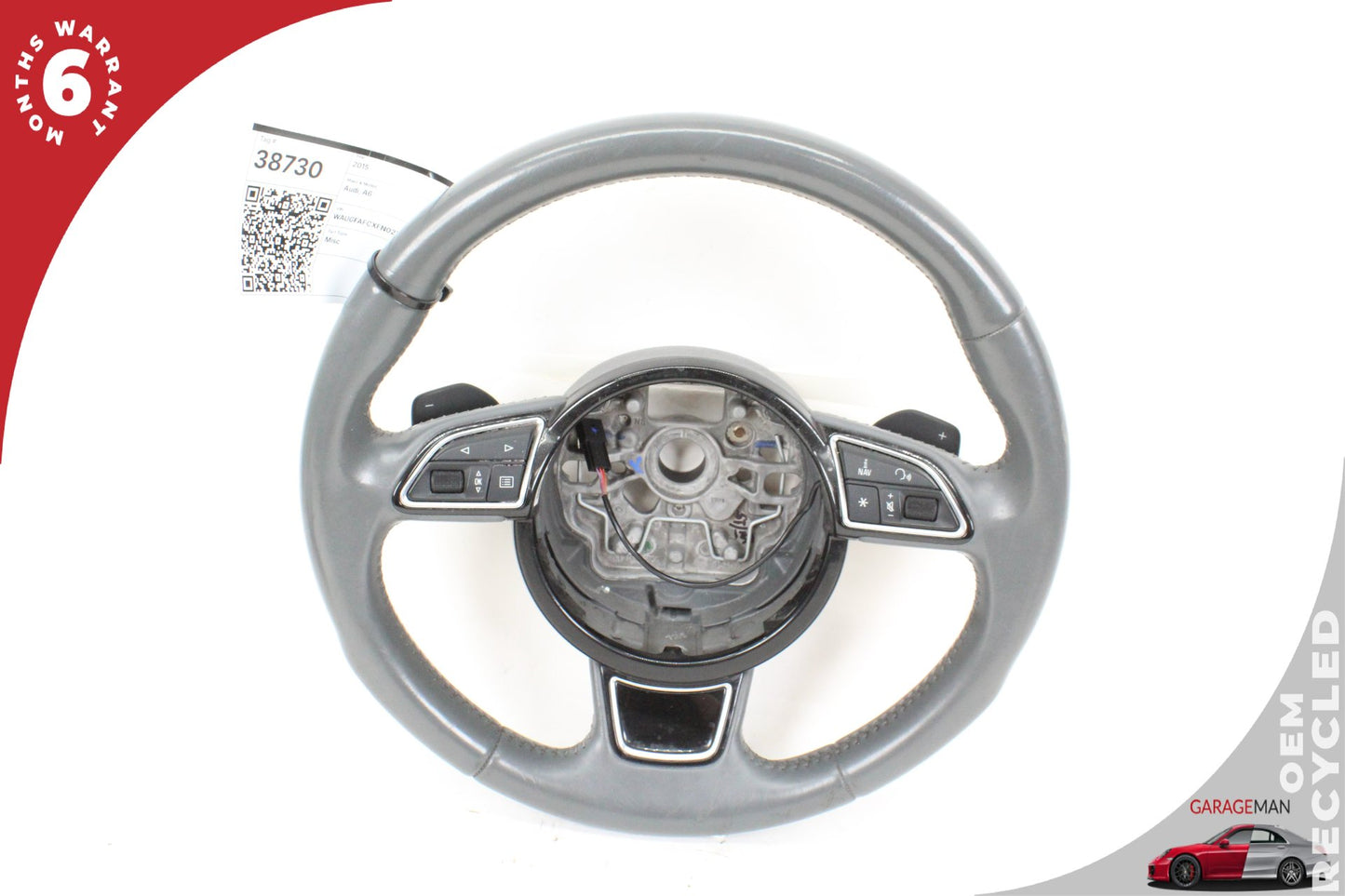 12-18 Audi A6 C7 Sedan Sport Flat Bottom Steering Wheel w/ Paddle Shifters