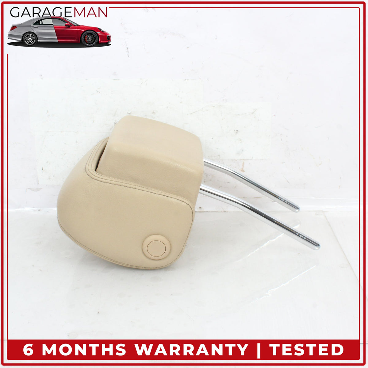 2012-2018 Audi A6 A7 Front Left and Front Right Side Seat Headrest Beige OEM